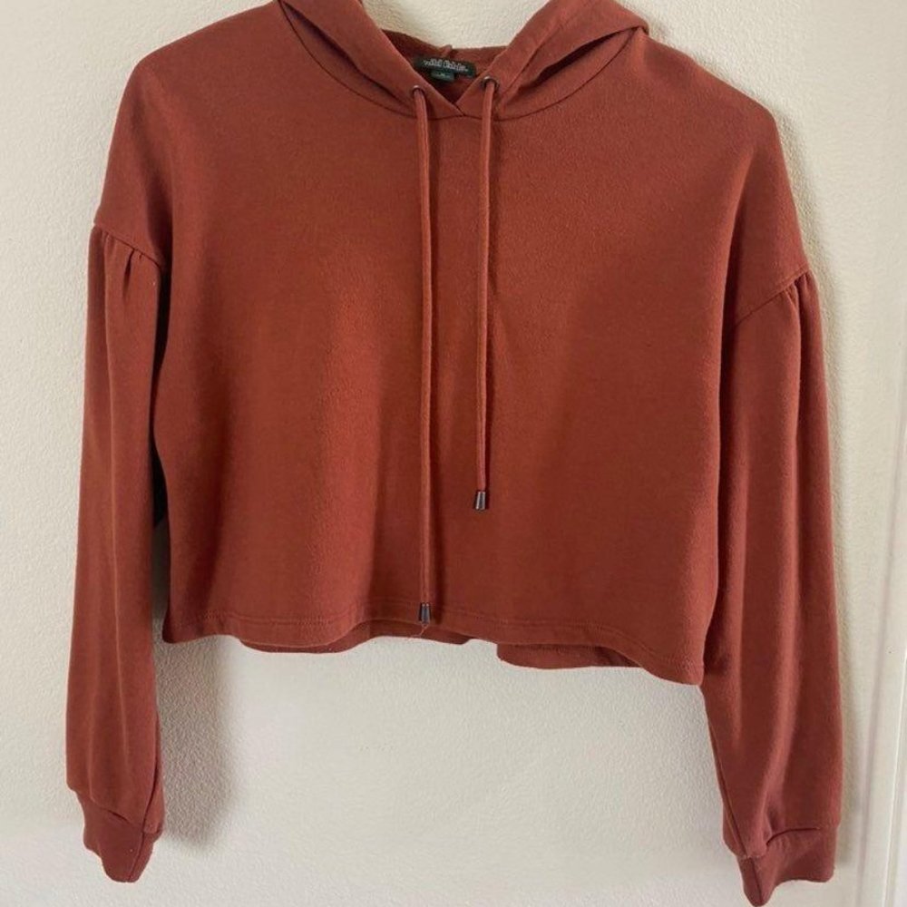 Wild Fable Cropped Hoodie Rust Size Med